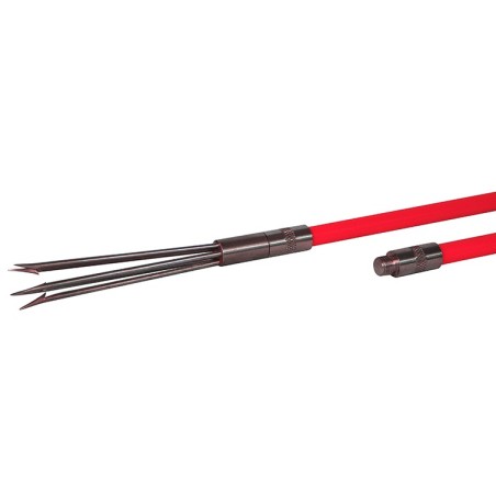 Tridente Rojo Desmontable de 150 cm con 5 Puntas