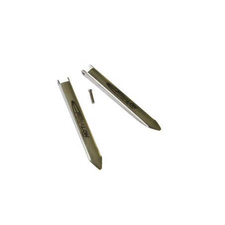 Kit de Doble Aletilla Larga de 8 cm con Remache AISI 316 para Varilla Ø7 mm