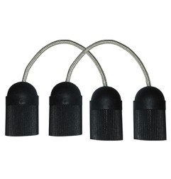 Obus Dyneema avec obus plastiques vissés noirs - Pack 2pcs
