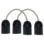 Wishbone  DYNEMA threaded BLACK  - Pack 2pcs