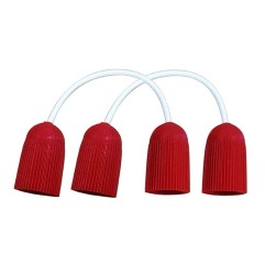 Obus Dyneema avec obus plastiques rouge - Pack 2pcs