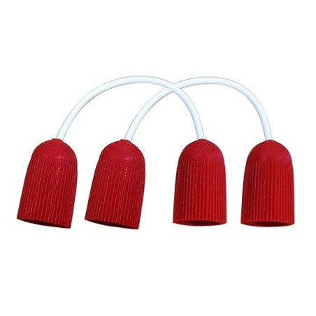 Obus Dyneema avec obus plastiques rouge - Pack 2pcs