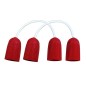 Obus Dyneema avec obus plastiques rouge - Pack 2pcs
