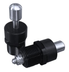 Obus vissés avec insert Delrin noir - 2pcs