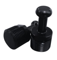 Obus atornillado con insert termoplactico NEGRO - 2pcs