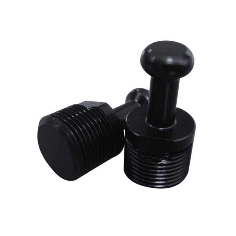 Obus atornillado con insert termoplactico NEGRO - 2pcs