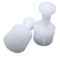 Obus vissés avec insert plastique blanc - 2pcs