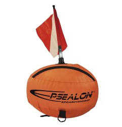 Orange double envelope round buoy