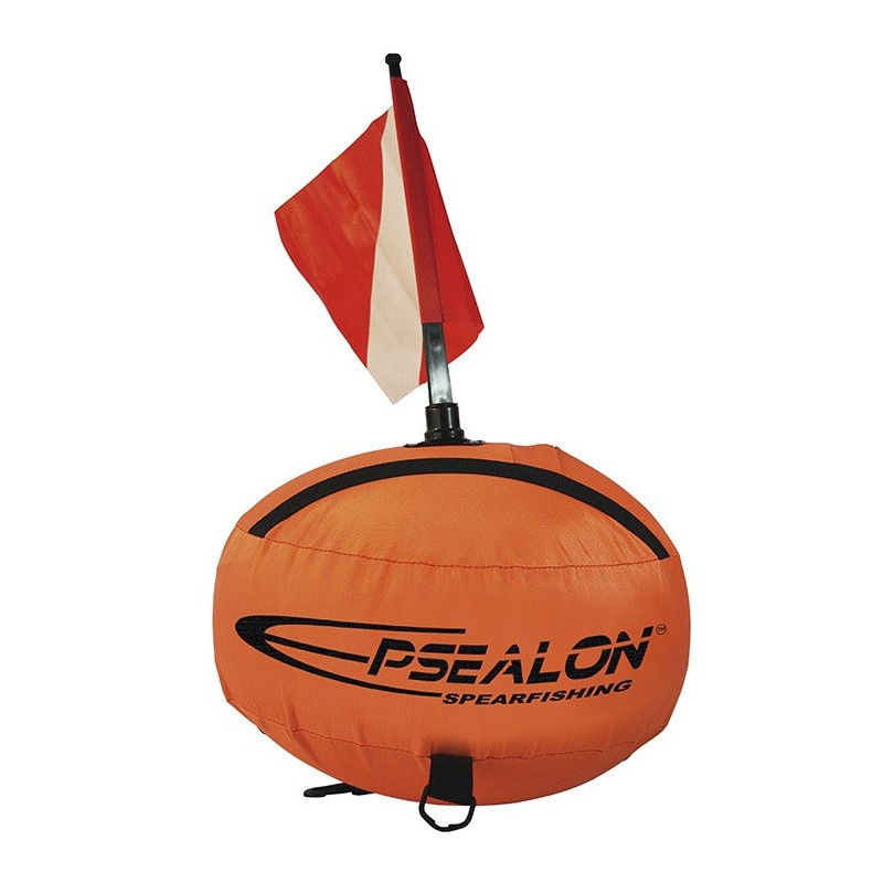 Orange double envelope round buoy