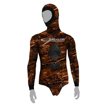 Spearfishing wetsuits one-piece 1,5mm - Shadow (lined in fabrics