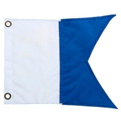 Bleu flag for boat 40x33cm (Alpha)