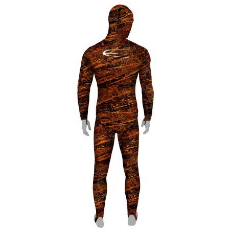 Trajes pesca submarina lycra - Rash guard Brown fusion