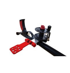 Pivoting plastic camera support for Striker spearguns red