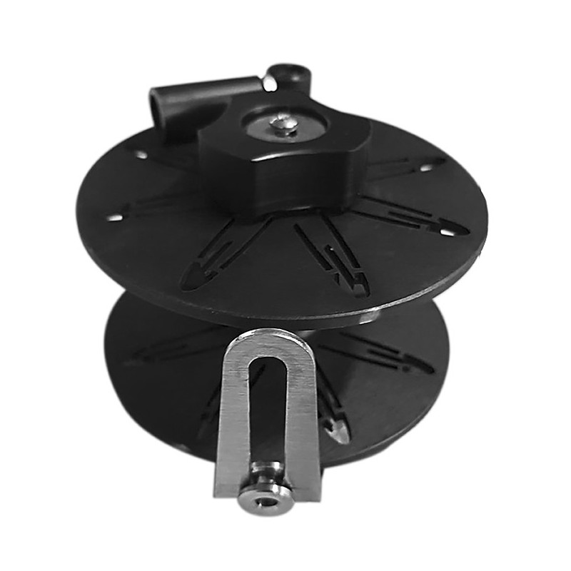 Moulinet Elysium Alu noir 15mt / 50mt - base plate universelle