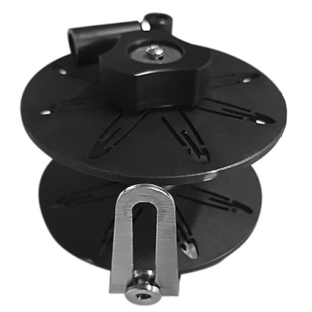 Moulinet Elysium Alu 15mt / 50mt - base plate universelle noir