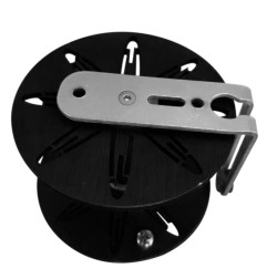 Moulinet Elysium Alu 15mt / 50mt - base plate universelle noir
