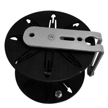 Moulinet Elysium Alu 15mt / 50mt - base plate universelle noir