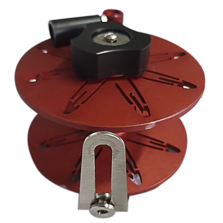 Moulinet Elysium Alu 15mt / 30mt / 50mt / 70mt - montage rapide rouge