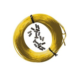 Kit 25m mono-fil nylon jaune + 10pcs Sleeve noires