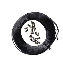 Kit 25m mono-fil nylon noir + 10pcs sleeves noires