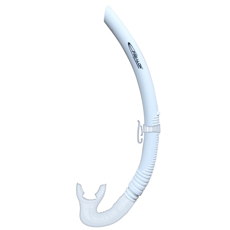 Seaquest Semi-Rigid Spearfishing Snorkel white Seaquest Semi-Rigid Spearfishing Snorkel white