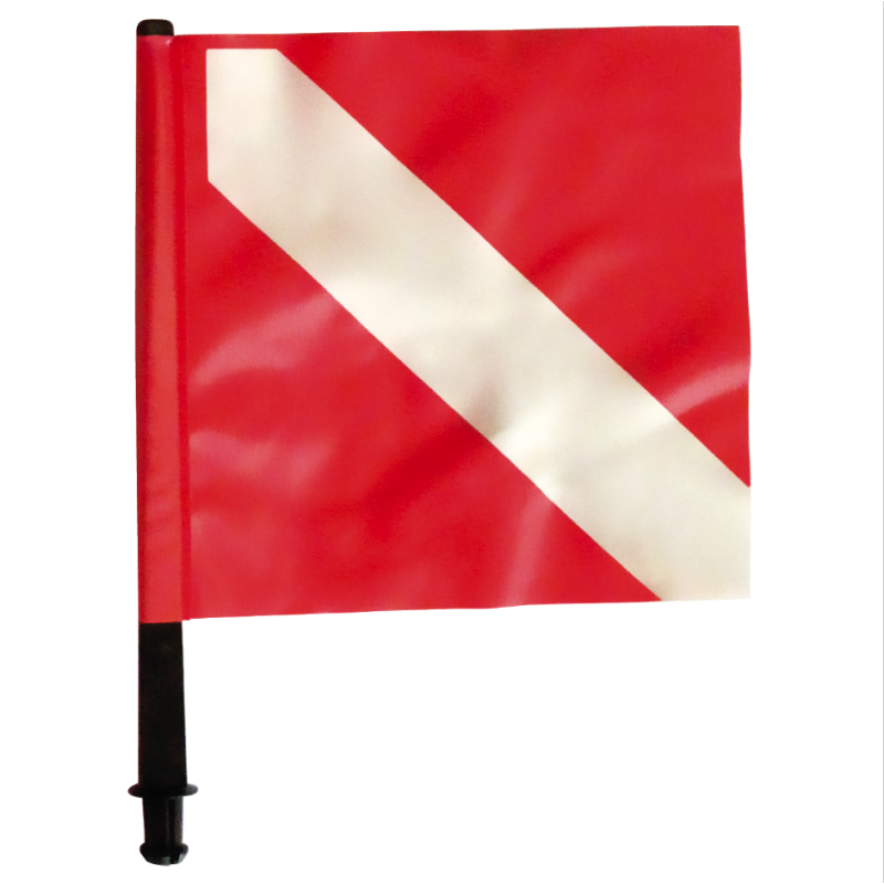 Mast + red Flag for inflated buoy (Fox)