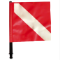 Mast + red Flag for inflated buoy (Fox)