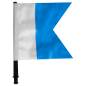 Mast + blue Flag for inflated buoy (Alpha)
