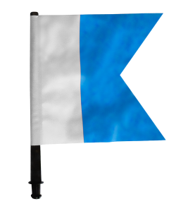 Drapeau bleu pour bouée (Alpha)