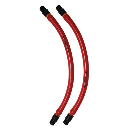 FireStorm - Pair of rubber bands with screwed shells Red/Black - Ø14 or 16 or 18mm