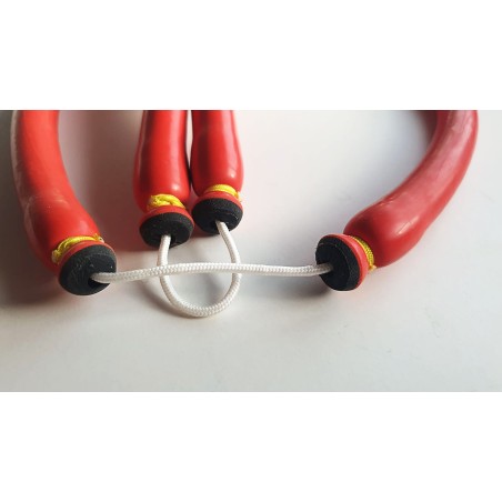 Maori - Single circular rubber band with dyneema wishbone - 14mm dia. - 44cm length - Black/orange