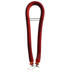 Firestorm - high quality circular rubber band with open Dyneema wishbone - Red/black