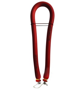 Firestorm - high quality circular rubber band with open Dyneema wishbone - Red/black