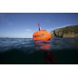 Orange double envelope round buoy