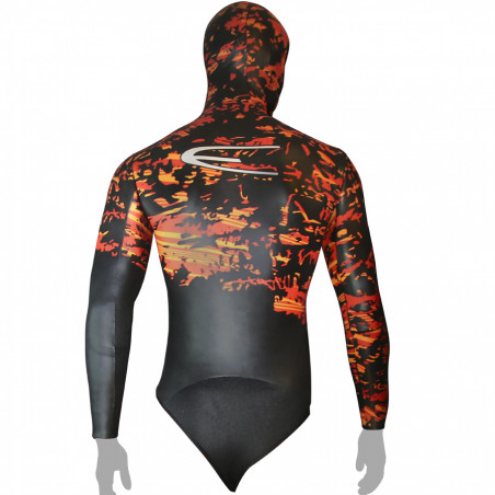 Chaquetas pesca submarina - Red Fusion skin (100% liso)