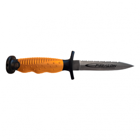 Dague SILEX orange inox lame courte