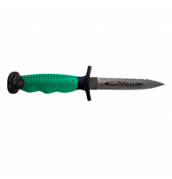 Dague SILEX verte inox lame courte