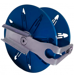 Moulinet Elysium Alu 30mt - montage rapide bleu