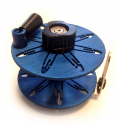 Moulinet Elysium Alu 30mt - montage rapide bleu