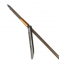 SANDVIK - shaft with small shark fins Ø7mm - single barb