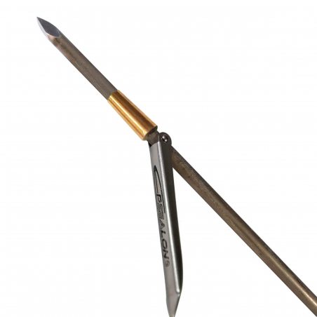 SANDVIK - shaft with small shark fins Ø7mm - single barb