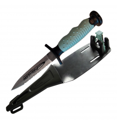 SILEX grey stainless steel dagger short blade