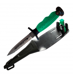 Dague SILEX verte inox lame courte