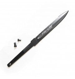 Kit Lame Titanium Noire + Visserie pour Dague Silex