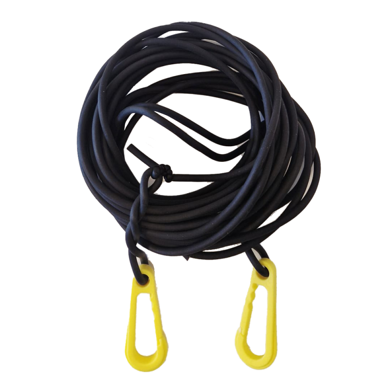 Elástico de arrastre para boya de señalización – negro, 6 m o 10 m