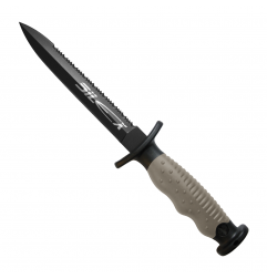 SILEX Grigio titanio lama lunga pesca subacquea Coltello