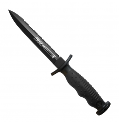 Daga SILEX Titanium Negra con Hoja Larga para Pesca Submarina