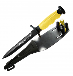 SILEX Yellow Titanium Long-Blade Spearfishing Knife
