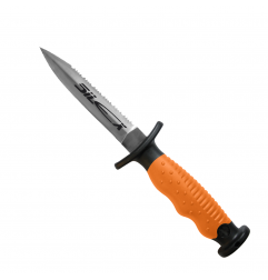 Daga SILEX de inox color naranja hoja corta