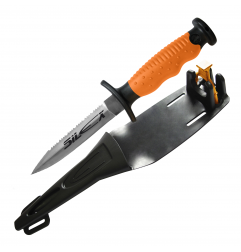 Daga SILEX de inox color naranja hoja corta